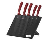 Berlinger Haus 6-Piece Marble Coating Knife Set with Stand - Black Rose