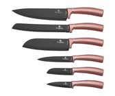 Berlinger Haus 6 Piece Knife Set with Bamboo Cutting Board Burgundy