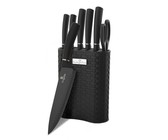 Berlinger Haus 6-Piece Marble Coating Knife Set with Stand - Black Rose