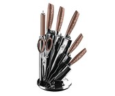 Berlinger Haus 12 Piece Knife Set with Stand and Cutting Board - Black Rose