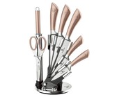 Berlinger Haus 6-Piece Marble Coating Knife Set with Stand - Black Rose