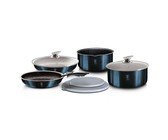 Berlinger Haus Marble Coating Cookware 12 Piece Set - Burgundy Metallic