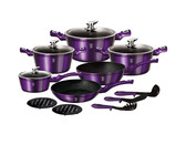 Berlinger Haus 15-Piece Marble Coating Cookware Set - Moonlight Edition