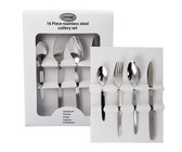 Bulk Pack X 2 Stainless Steel Cutlery Set - 16 Piece, 4 Place Setting