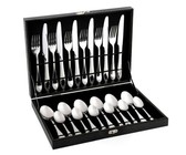 Royalty line 24 Piece Stainless Steel Cutlery Set - Silver (24s2)