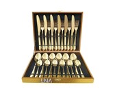 Royalty line 24 Piece Stainless Steel Cutlery Set - Silver (24s2)