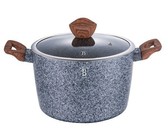 Berlinger Haus 24cm Marble Coating Stock Pot with Lid - Stone Touch Line