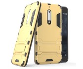 2-in-1 Hybrid Dual Shockproof Stand Case for Nokia 5 - Gold