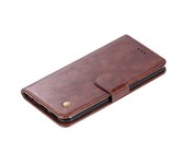 Vintage Faux Leather Flip Case for Apple iPhone 11 Pro Max Brown