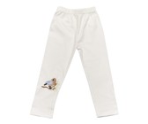 Leggings with Bird AppliquÃ© for Girls - White