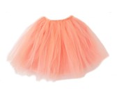 Long Fluffy Tulle Tutu Skirt in Color Light Pink