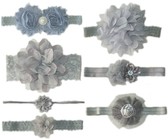 Baby Headbands Girl's Flower & Diamante Footies with Headbands 10 sets - Mixed (0 - 2 Years)