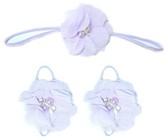 Thin Diamante Headband with Barefoot sandal - Yellow