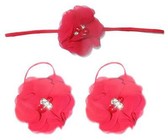Thin Diamante Headband with Barefoot sandal - Yellow