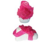 Baby Headbands Girl's Fine Flower Footies (Baby Bare Foot Sandals) - White (0 - 2 Years)