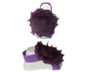 Baby Headbands Girl's Fine Flower Headband Solid - Purple (3 months - 8 Years)
