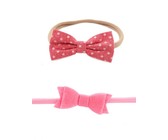 Croshka Designs Set of Two Flower & Bow Headbands in White Colour