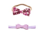 Croshka Designs Set of Two Flower & Bow Headbands in White Colour