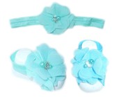 Thin Diamante Headband with Barefoot sandal - Yellow