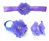 Thin Diamante Headband with Barefoot sandal - Yellow