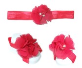 Thin Diamante Headband with Barefoot sandal - Yellow