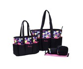 Large Waterproof Diaper Polka Dot Bag Set - Orange