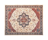 Apadana M-Kashan Navy Blue with Red Kashan Design (350x250)