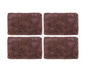 Lush Living Rug Bailey Plush Shaggy - Chocolate - 50 x 80cm - Pack of 4