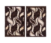 Lush Living Rug Bailey Plush Shaggy - Chocolate - 50 x 80cm - Pack of 4