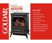 Goldair - Fire Place Heater - Black