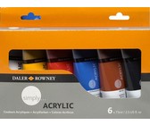 Daler Rowney Simply Acrylic - 6 x 75ml Set