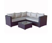 Creative Living Amelia Corner Patio Sofa Set Brown