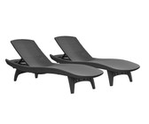 Keter Pacific Sun Lounger Set of 2 - Graphite