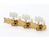 Gotoh UKB Ukulele Machine Head Set with Black Oval Buttons (Nickel)