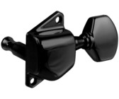 Allparts Electric Guitar Ebony Humbucker Pickup Cover Set with Mounting Ring - No Holes (Natural)