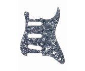 Allparts Electric Guitar Machine Heads Set with Metal Keystone Buttons (Black)
