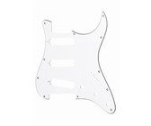 Allparts Electric Guitar 11-Hole 3-Ply Pickguard for Fender Stratocaster Style Guitars (White)