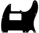 Allparts Electric Guitar 8-Hole 3-Ply Pickgaurd for Fender Telecaster SS Style Guitars (Black)