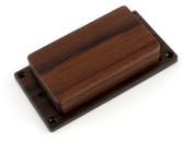 Allparts Electric Guitar Ebony Humbucker Pickup Cover Set with Mounting Ring - No Holes (Natural)