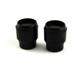 Allparts Electric Guitar Ebony Humbucker Pickup Cover Set with Mounting Ring - No Holes (Natural)