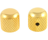 Allparts Guitar Short 5/8 Inch Tall Dome Control Knobs with Set Screw (Gold)