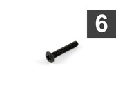 Allparts Guitar Short Machine Head Button Screws - Gold (Pack of 6)