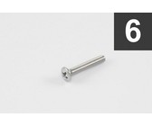 Allparts Guitar Short Machine Head Button Screws - Gold (Pack of 6)