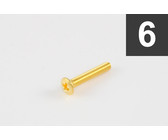 Allparts Guitar Short Machine Head Button Screws - Gold (Pack of 6)