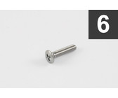 Allparts Guitar Short Machine Head Button Screws - Gold (Pack of 6)