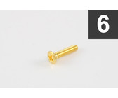 Allparts Guitar Short Machine Head Button Screws - Gold (Pack of 6)