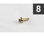 Allparts Guitar Short Machine Head Button Screws - Gold (Pack of 6)