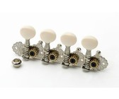 Gotoh UKB Ukulele Machine Head Set with Black Oval Buttons (Nickel)