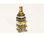Q-Parts Guitar 14.6mm Tall Acrylic Green Pearloid Mini Control Knob with Set Screw (Chrome)