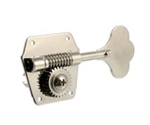 Sperzel Left-Handed Electric Guitar 6 In-Line Locking Machine Heads Set with Locking Knob (Satin Chrome)